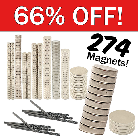 Magnet Mega Pack (274 magnets and 8 drill bits)