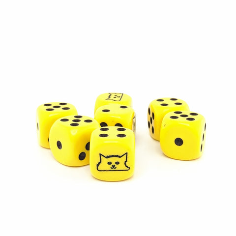 Luka's Tacocat Pack - 7 6-Sided Dice (7D6)